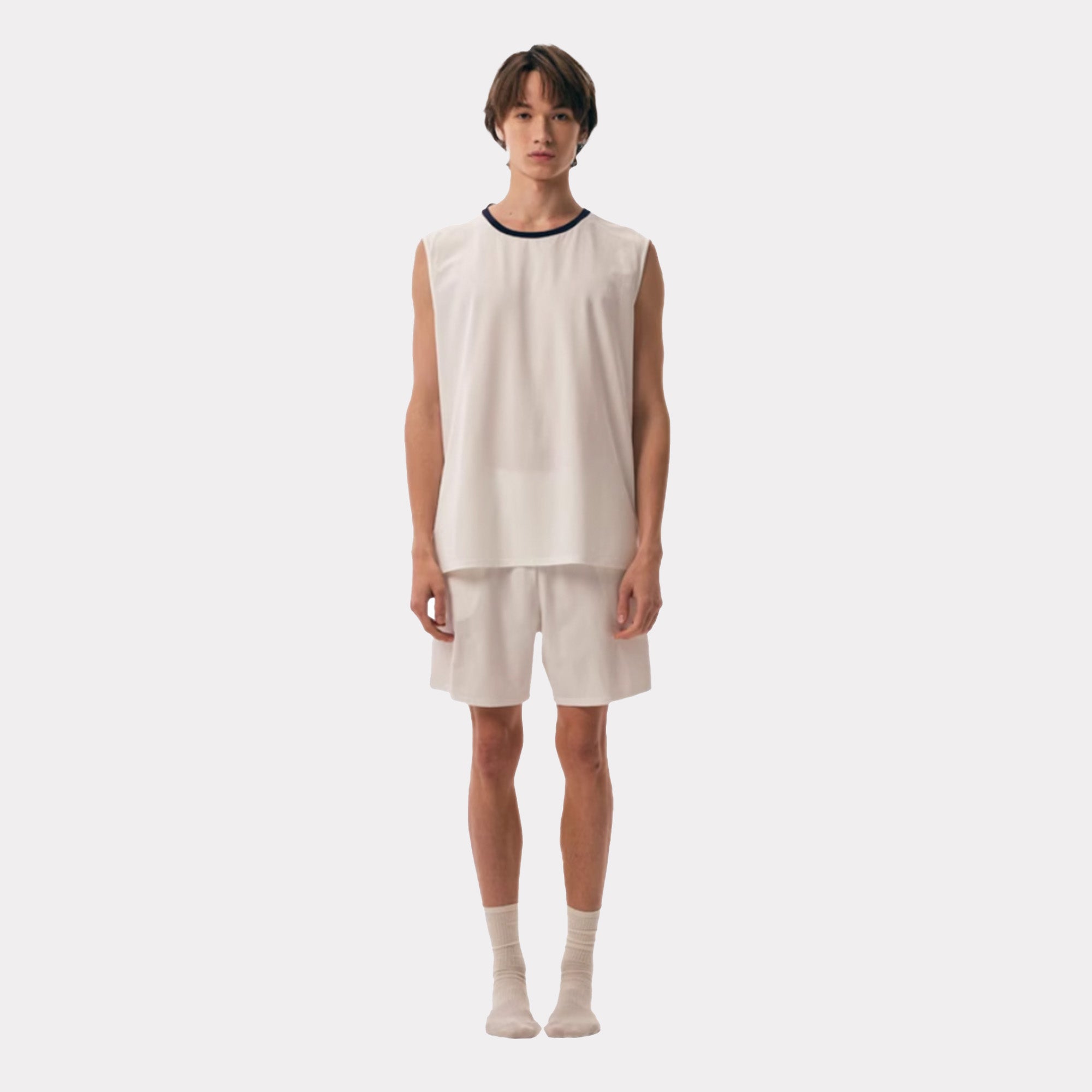 Men's summer cool sleeveless vest shorts pajamas
