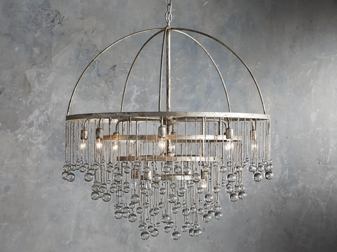 Aubrey Round Chandelier in Silver