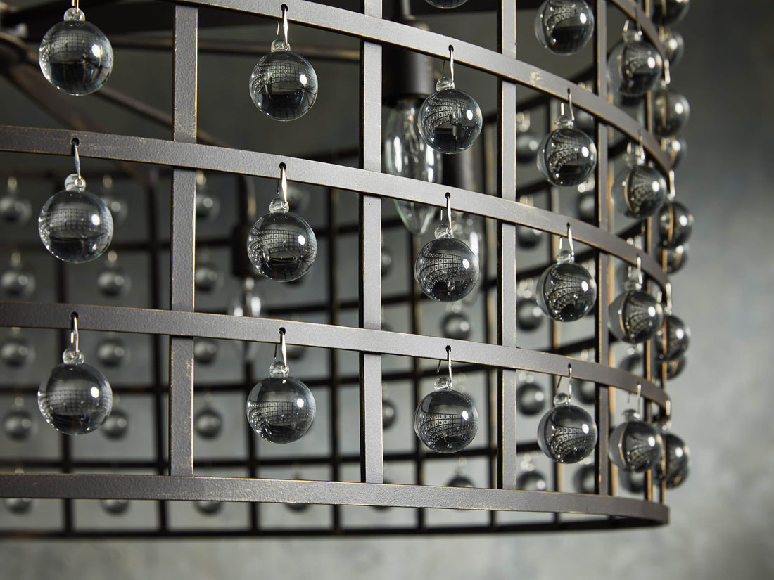 La Cage 8 Light Chandelier in Bronze