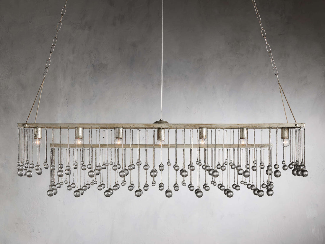 Aubrey Rectangular Chandelier in Silver