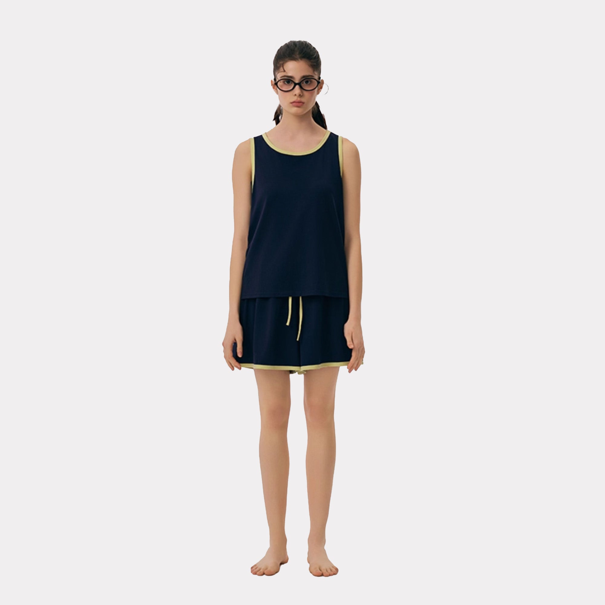 Summer cool women's sleeveless pajamas set