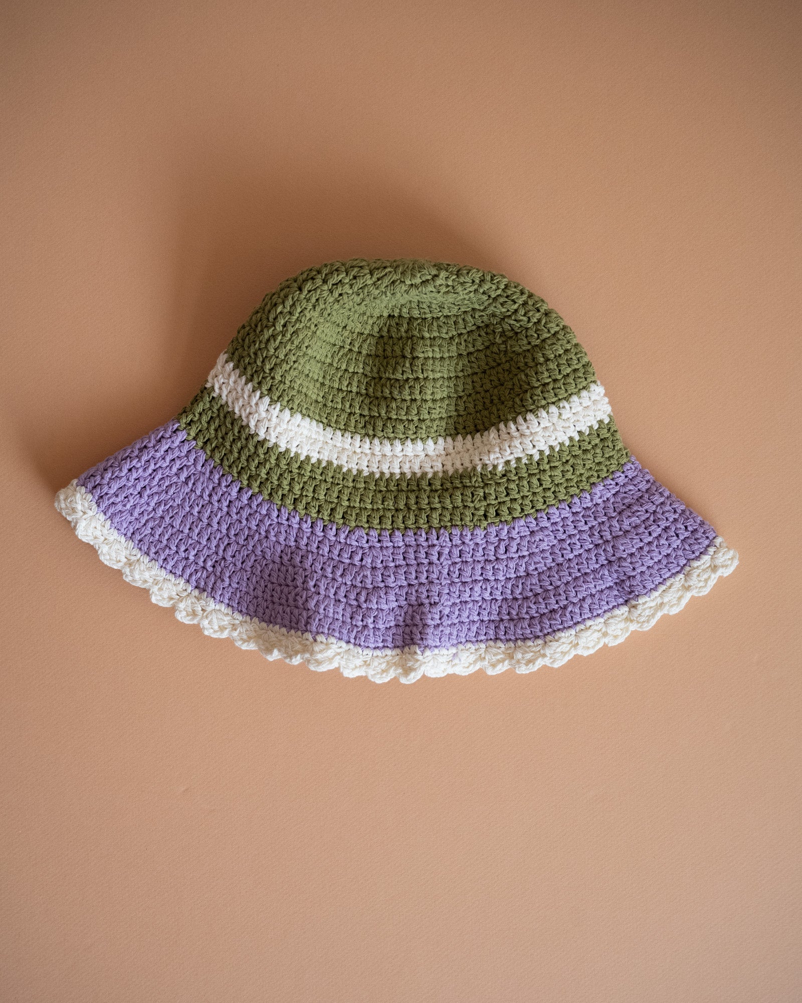 Bucket Hat Crochet Lilac Matcha
